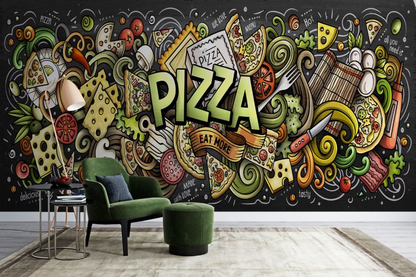 Pizza Food Wallpaper Mural 
