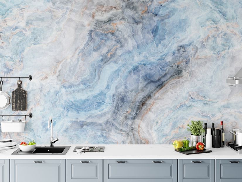 Blue Marble Art Wallpaper Mural