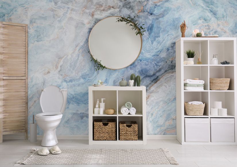 Blue Marble Art Wallpaper Mural