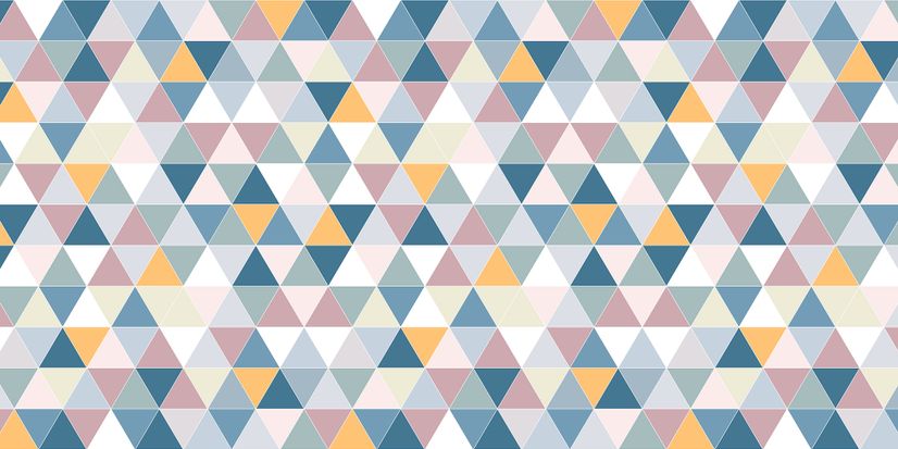 Geometric Style Colorful Triangle Wallpaper Mural