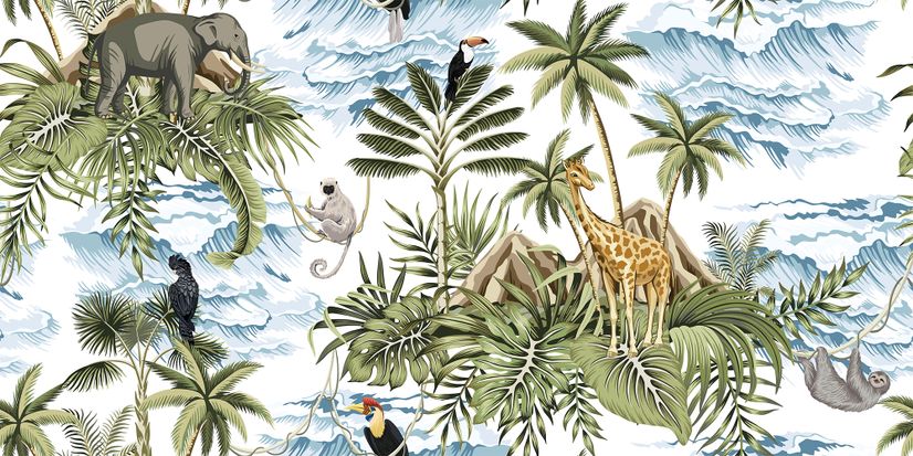 Tropical Paradise Wallpaper Mural