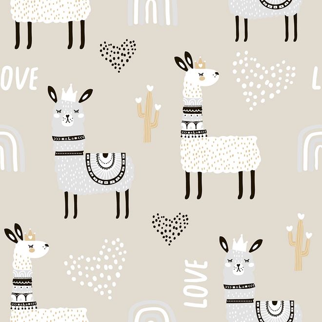 Fancy Lamb with Nursery Rainbow Wallpaper Mural