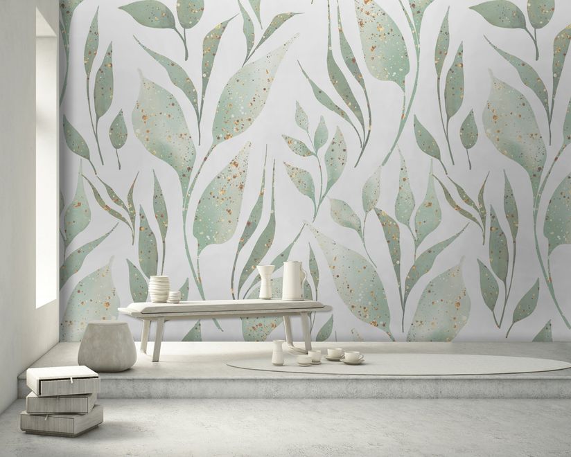 Sparkle Leaf Wallpaper Mural