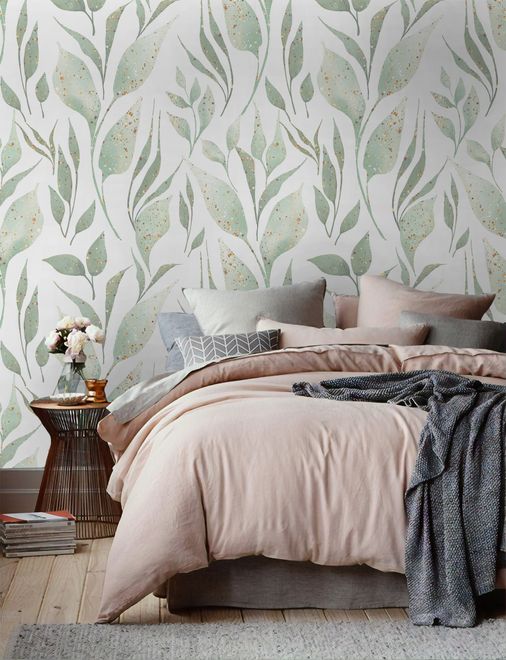 Sparkle Leaf Wallpaper Mural