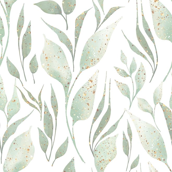 Sparkle Leaf Wallpaper Mural