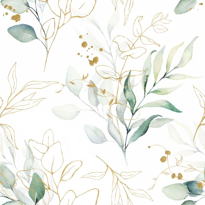 Eucalyptus Leaf Pattern Wallpaper Mural