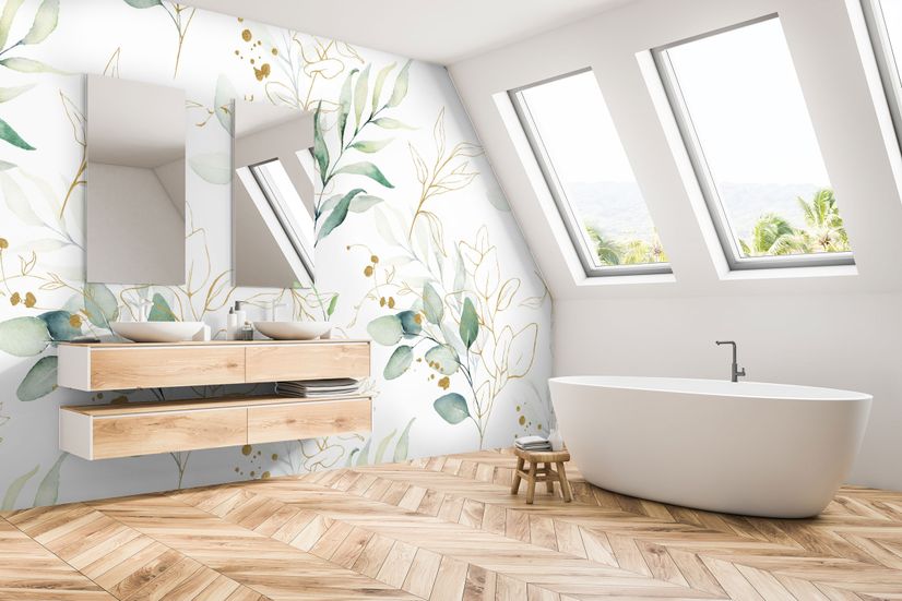 Eucalyptus Leaf Pattern Wallpaper Mural