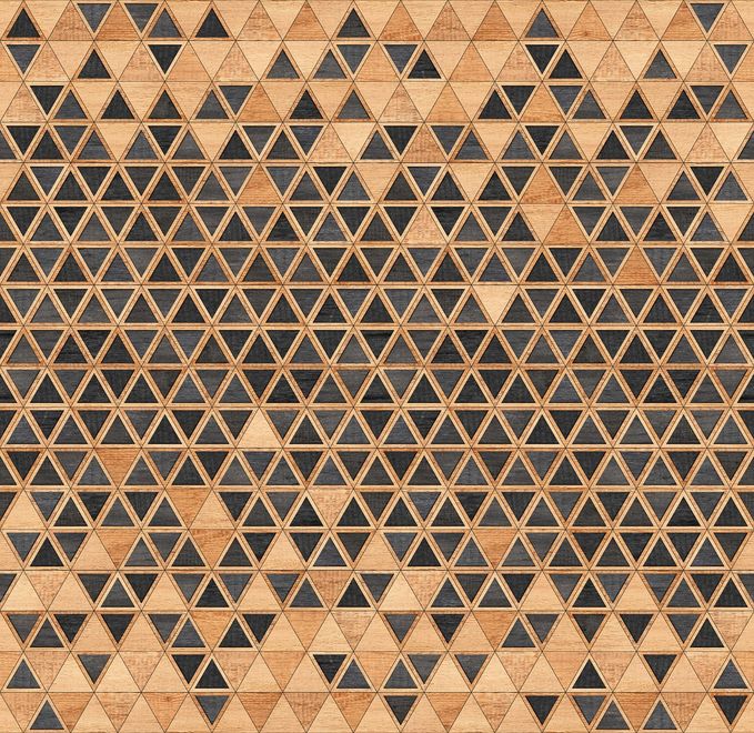 Geometric Triangle Shape Wood Texture Effect Wall Mural 