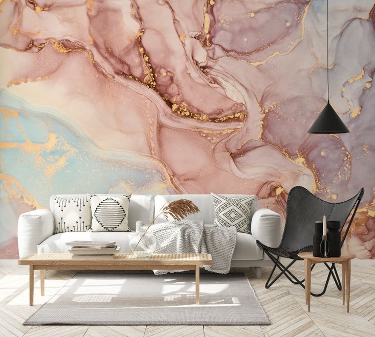 Soft Marble Abstract Art Wallpaper Mural