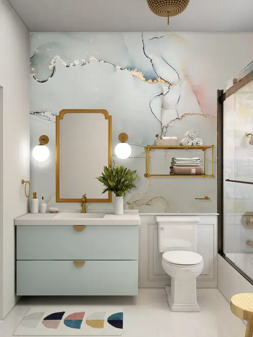 Soft Neutral Abstract Marble Art Wallpaper Mural
