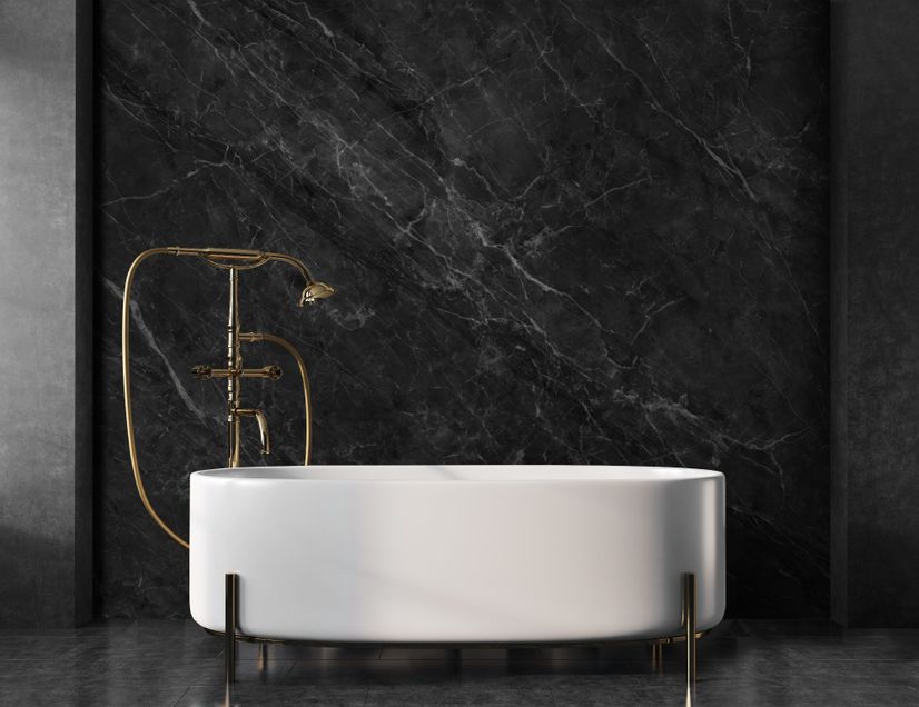 Dark Faux Marble Granite Slate Wallpaper Mural