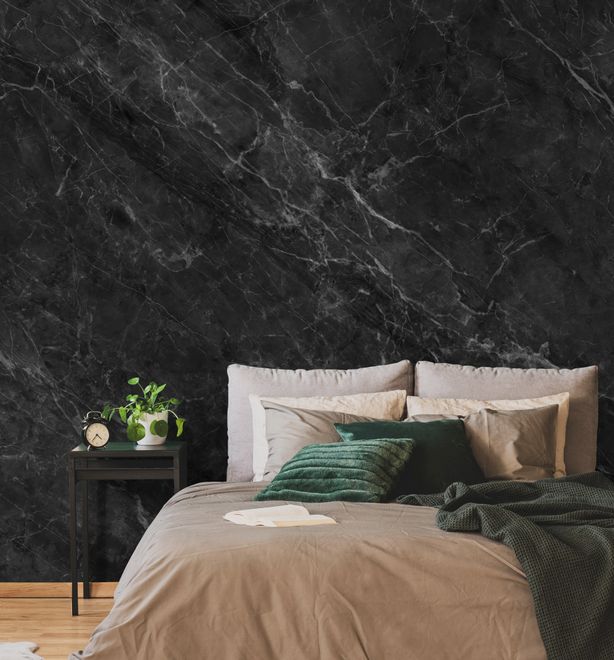 Dark Faux Marble Granite Slate Wallpaper Mural