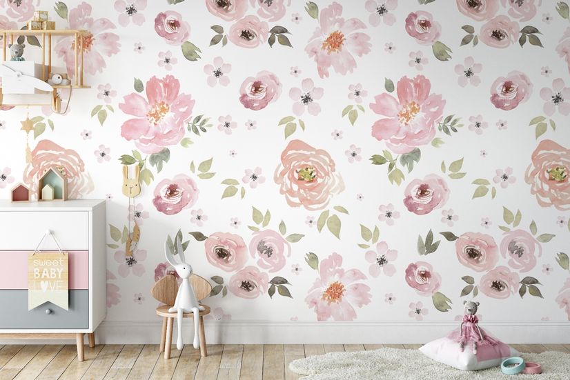 Nursery Watercolor Nursery Wallpaper Mural