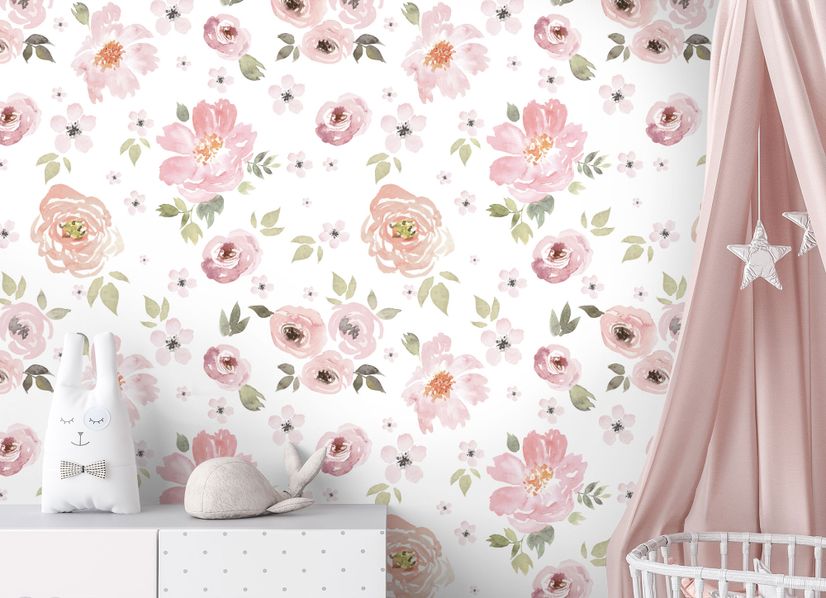 Nursery Watercolor Nursery Wallpaper Mural