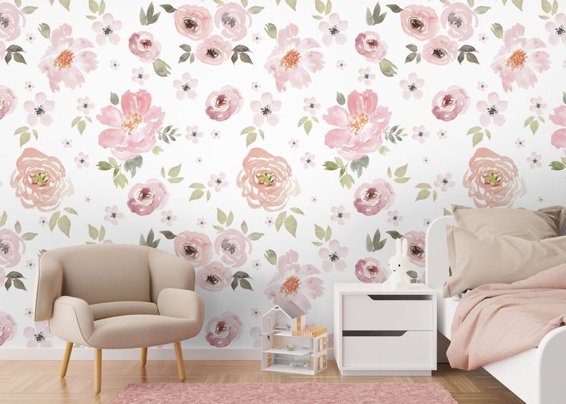 Nursery Watercolor Nursery Wallpaper Mural