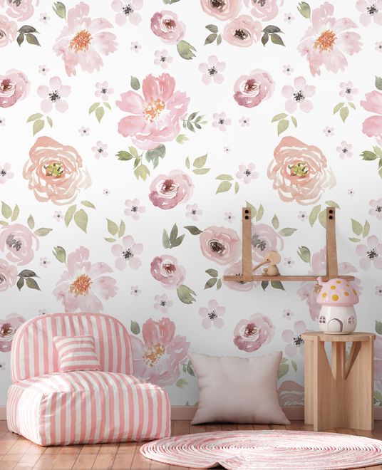 Nursery Watercolor Nursery Wallpaper Mural