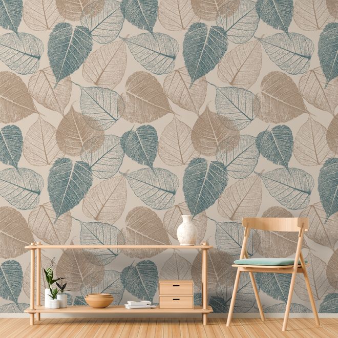 Vintage Leaf Wallpaper Mural