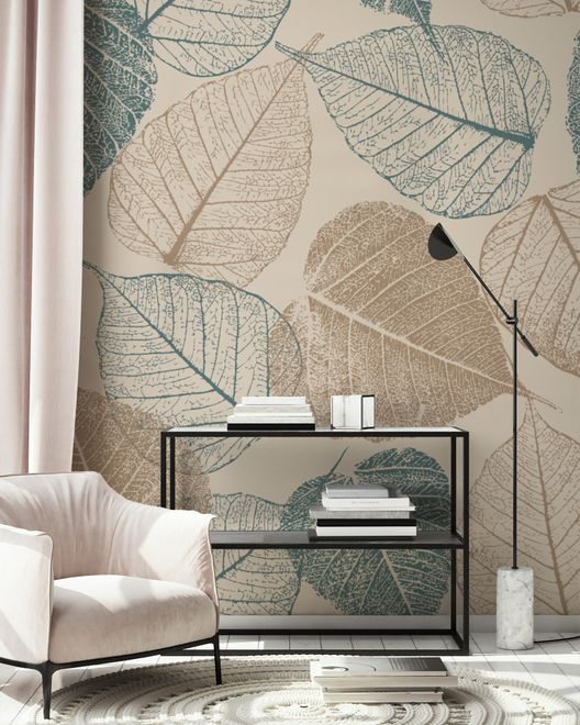 Vintage Leaf Wallpaper Mural