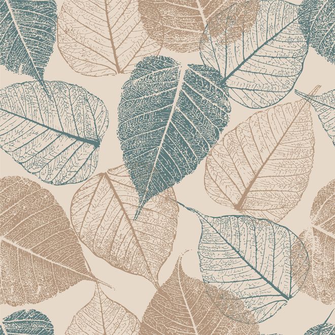 Vintage Leaf Wallpaper Mural