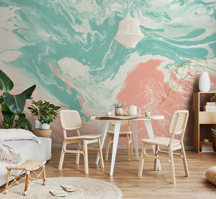 Colorful Soft Brush Painting Wallpaper Mural