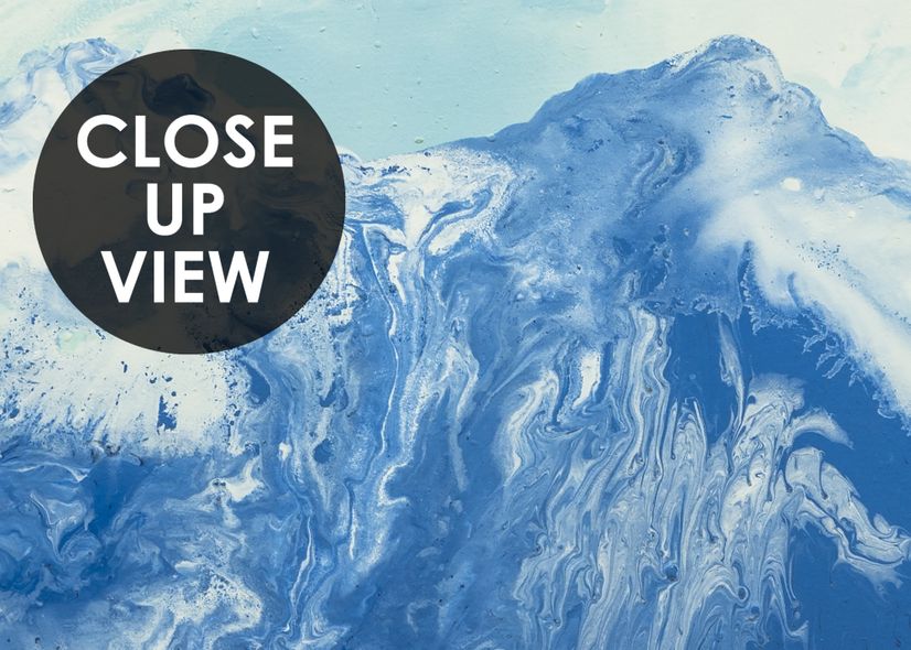 Acrylic Blue Mountain Landscape Wallpaper Mural