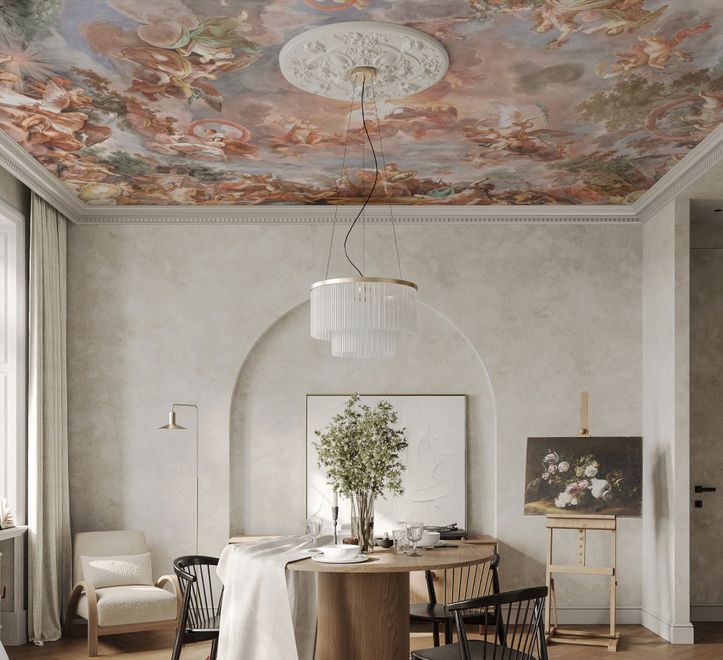 Renaissance Fresco Art Wallpaper Mural