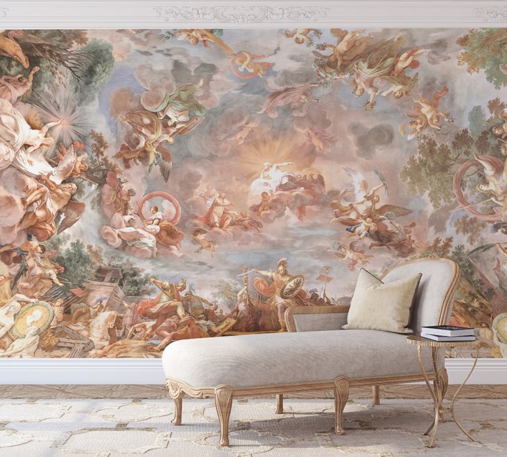 Renaissance Fresco Art Wallpaper Mural