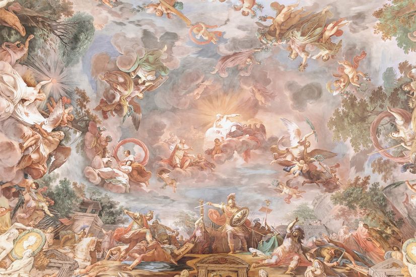 Renaissance Fresco Art Wallpaper Mural