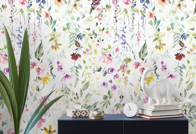 Watercolor Wildflower Wallpaper Mural
