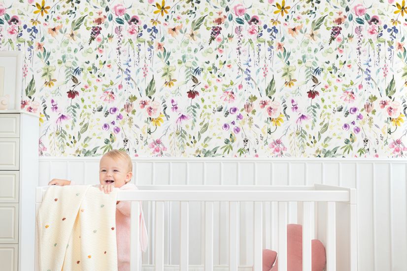 Watercolor Wildflower Wallpaper Mural
