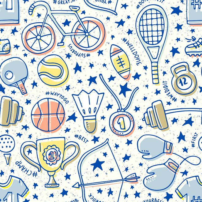 Kids Sports Figures Motivation  Wallpaper