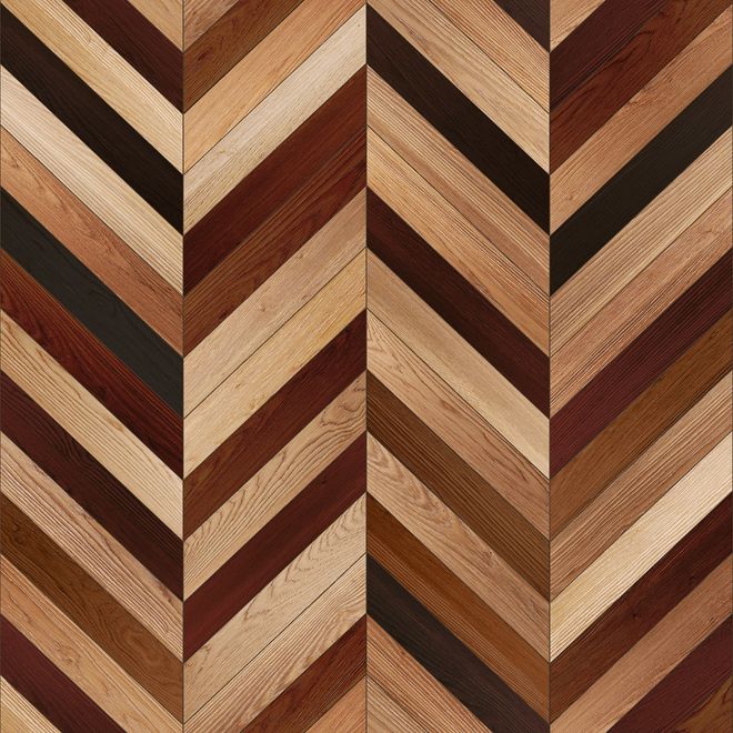Geometric Chevron Shape Wood Effect Wallpaper Mural