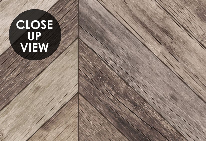 Natural Wood Texture Effect Chevron Wallpaper Mural