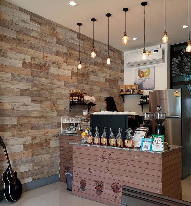 Reclaimed Wood Panel Look Wallpaper Mural