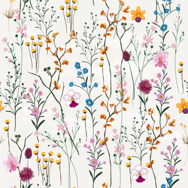 Colorful Blossoms Wallpaper Mural