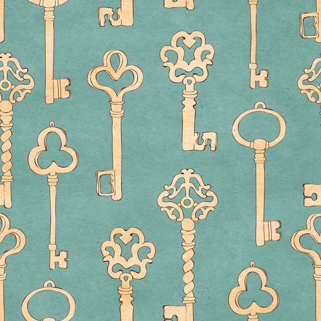 Antique Keys Vintage Wallpaper Mural