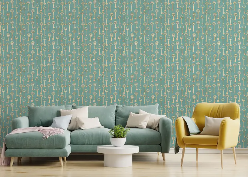 Antique Keys Vintage Wallpaper Mural