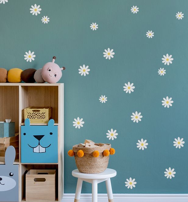 Small Cute Daisy Flowers for Kids Room Wall Decal Sticker