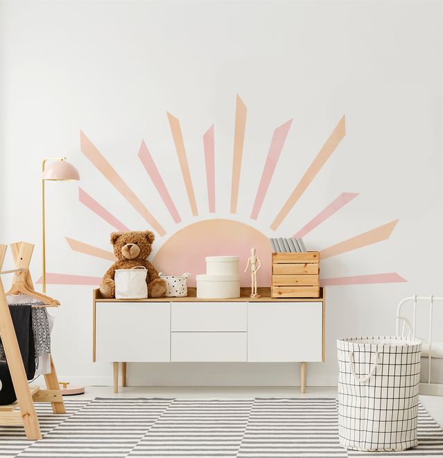 Soft Tones Sun Wall Decal Sticker