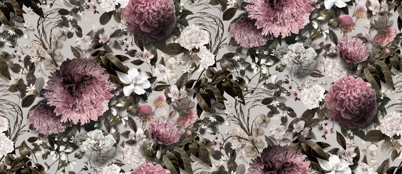 Floral Wallpaper Peel And Stick Wallpaper Gray Floral - Temu
