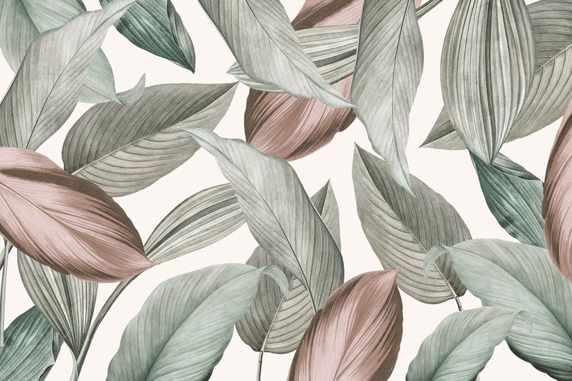 Vintage Leaf Wallpaper Mural