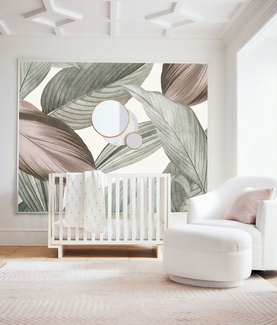 Vintage Leaf Wallpaper Mural