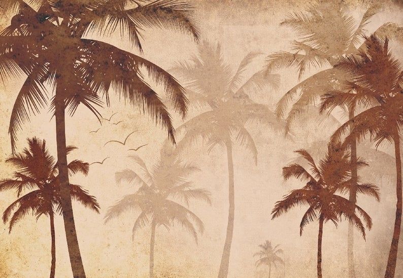 Nostalgic Palm Tree Wallpaper Mural