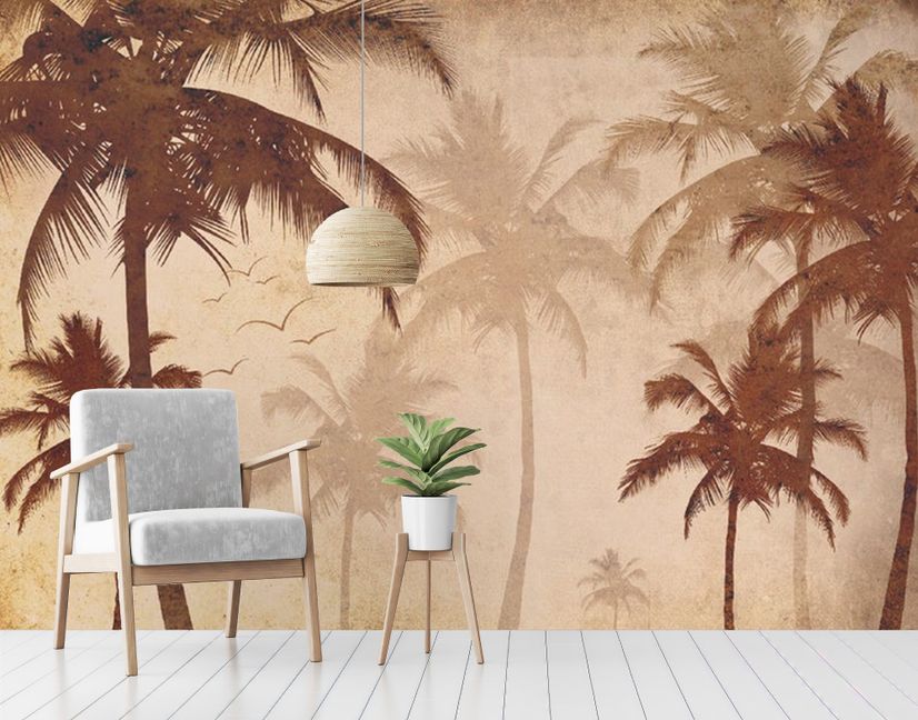 Nostalgic Palm Tree Wallpaper Mural