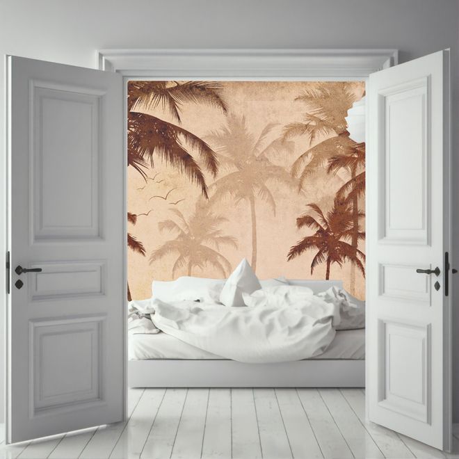 Nostalgic Palm Tree Wallpaper Mural
