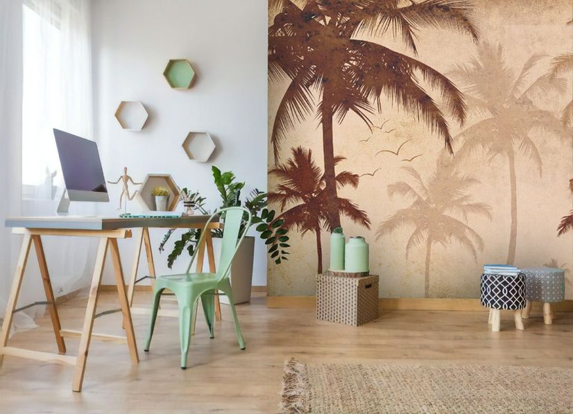 Nostalgic Palm Tree Wallpaper Mural