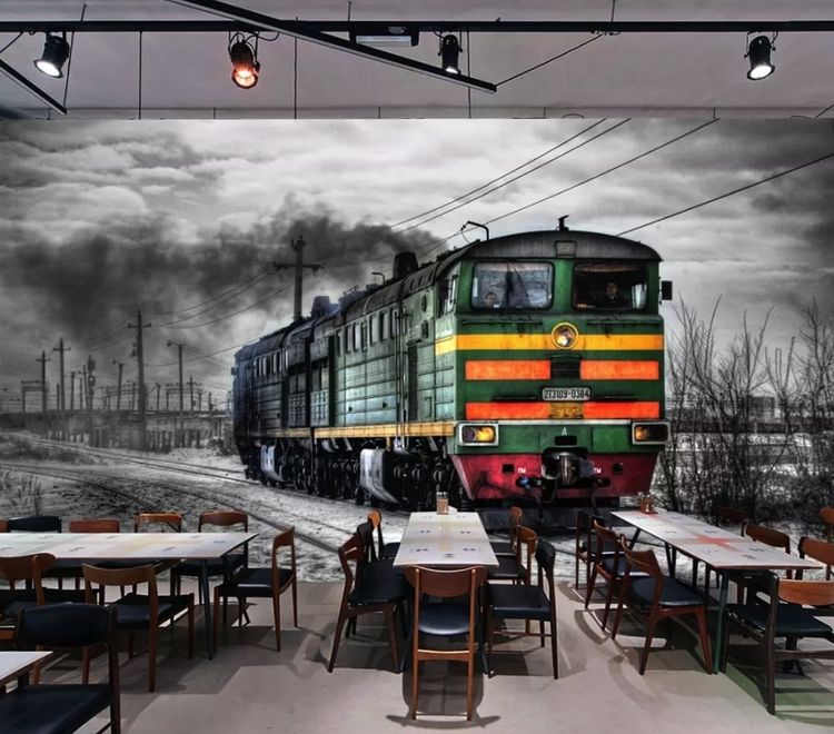 Vintage Railway Wallpaper Mural