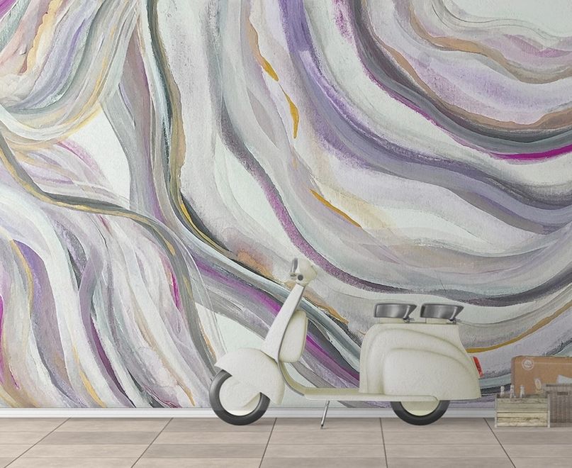 Watercolor Abstract Lines Wallpaper Mural