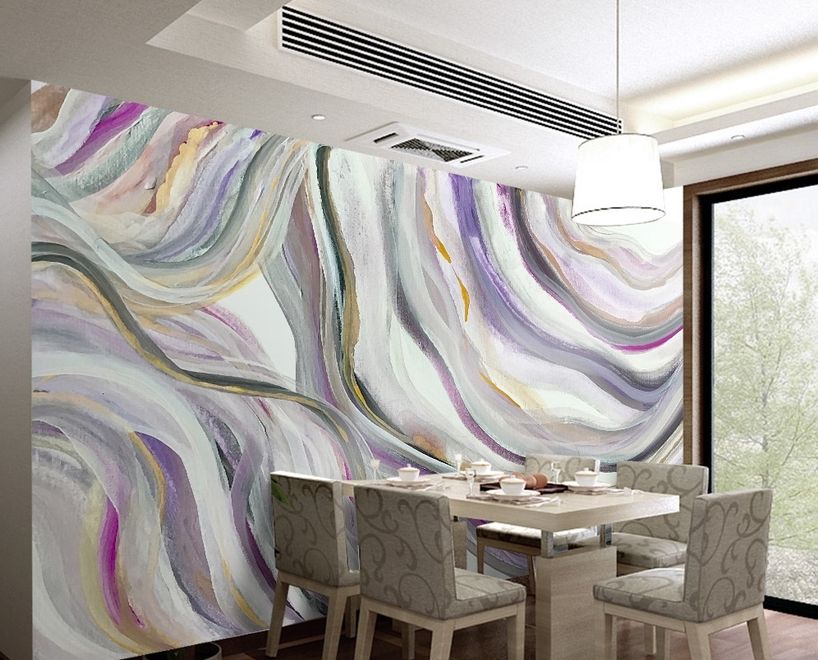 Watercolor Abstract Lines Wallpaper Mural