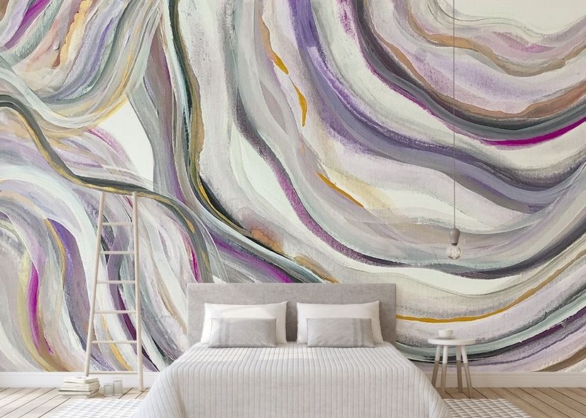 Watercolor Abstract Lines Wallpaper Mural